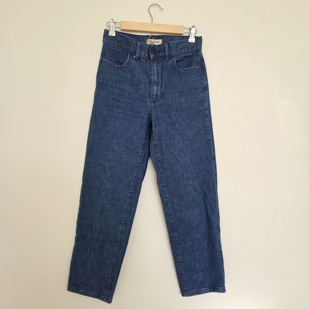 Madewell Denim Tie-Waist Tapered Pants In Devine Wash Size 26